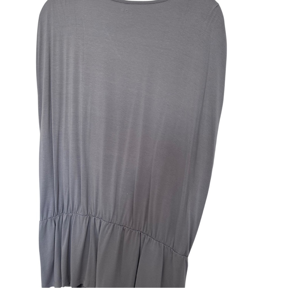 Joe Fresh Gray Draped Short Sleeve Top - Picture 3 of 3